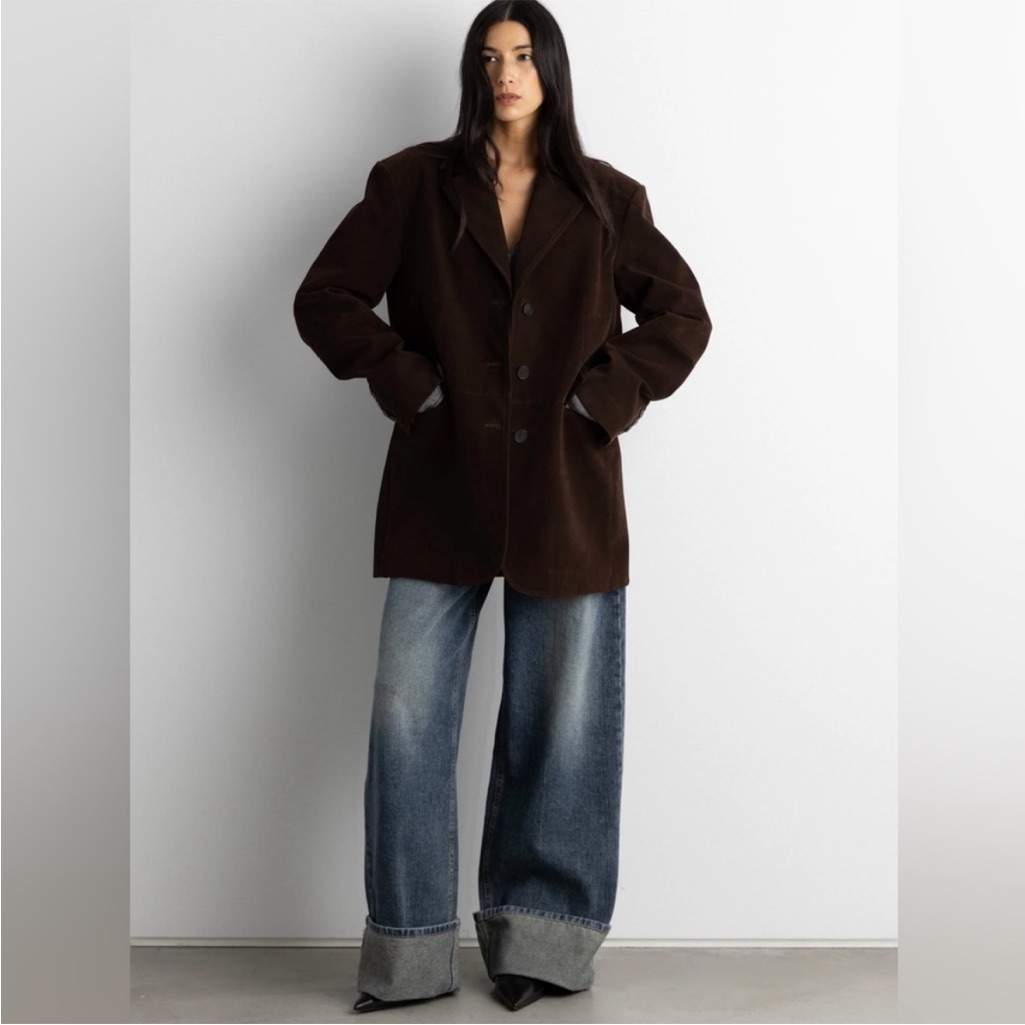Oak + Fort Dark Brown Blazer